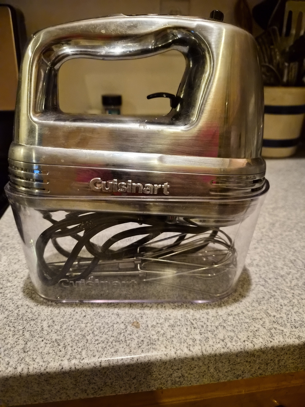 Cuisinart Brushed Stainless Digital Hand Mixer with Storage Case & Attachments